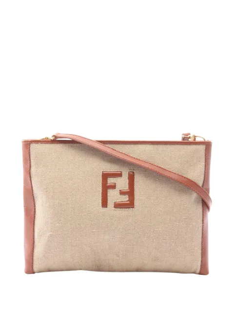 Fendi Pre-Owned 1980-1990 Canvas FF crossbody bag Neutrals MVGTG68P2NH1LLSE