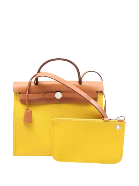 Hermès Pre-Owned 2019 Toile Herbag Zip 31 satchel Yellow YTEYU572SX9KNURF