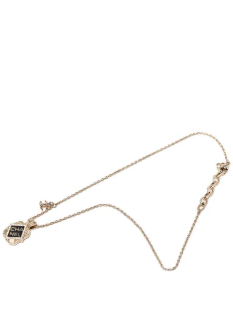 CHANEL Pre-Owned 2021 Gold Plated Enamel and Strass Pendant Necklace costume necklace Gold QZPC1XQLCX0HA4KO