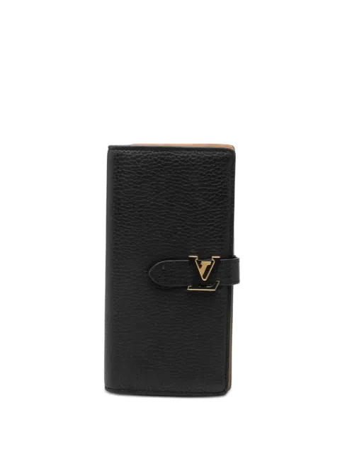 Louis Vuitton Pre-Owned 2021-2026 Taurillon Capucine Vertical Wallet long wallets Black P5TOQ6N1I0O00M78