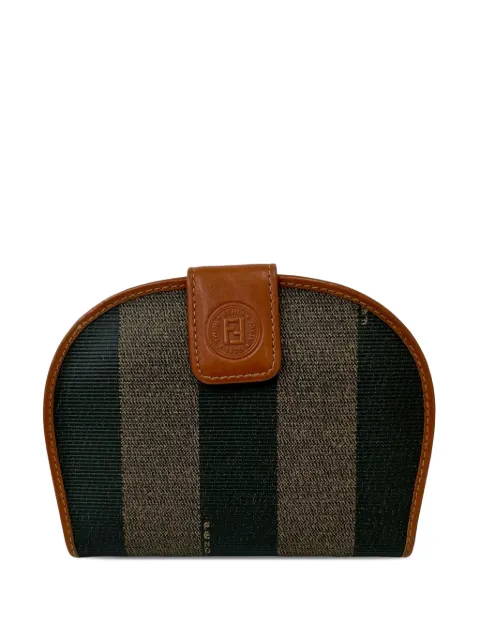 Fendi Pre-Owned 2010-2026 Pequin Coated Canvas Bifold Wallet small wallets Black NQ4E57GIE6X10829