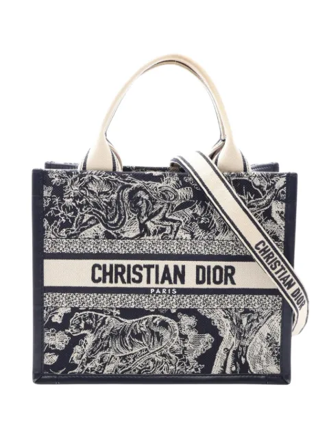 Christian Dior Pre-Owned 2018-2022 Small Canvas Embroidered Reverse Dioriviera Toile De Jouy Book tote bag Blue EZCLU4CUJ6QCSN9S