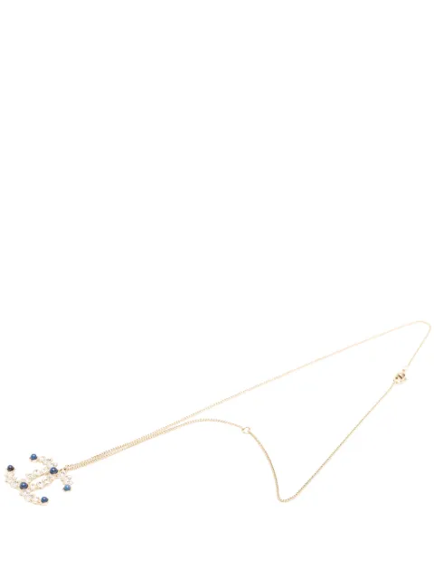 CHANEL Pre-Owned 2019 CC Gold Plated Strass Cabochon Pendant Necklace costume necklace Gold 004YW3PKWKLRL401
