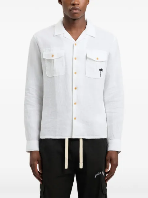 Palm Angels Palm Tree bowling shirt White PAMGE003FB0020310