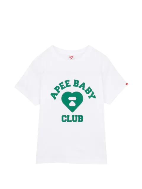 APEE™ by *A BATHING APE® heart logo-print crew-neck T-shirt White 0PXTEAF371A6RWHX00S