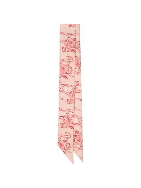 Burberry skinny Heart Knight silk scarf Pink 8127728