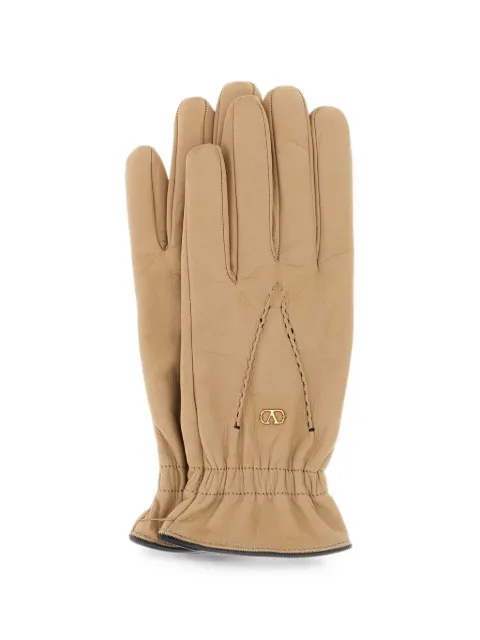 Valentino Garavani VLogo Signature leather gloves Neutrals WGDA57CZV