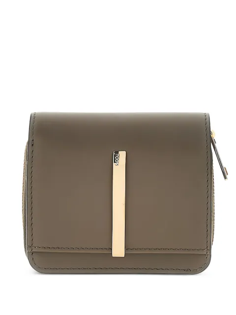 Tod's logo-plaque leather wallet Grey XAWDBMAI200RORB208