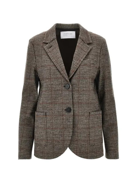 Harris Wharf London check-houndstooth blazer Brown AL2220MPL