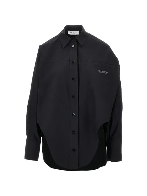 The Attico embroidered-logo cotton top Black 261WCH00049CCC052AA100