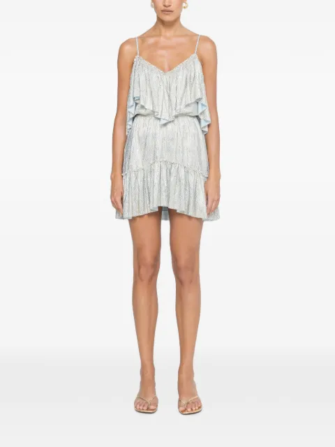 NISSA ruffled mini dress Blue RS16214