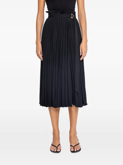 NISSA pleated high-waisted skirt Black F16965