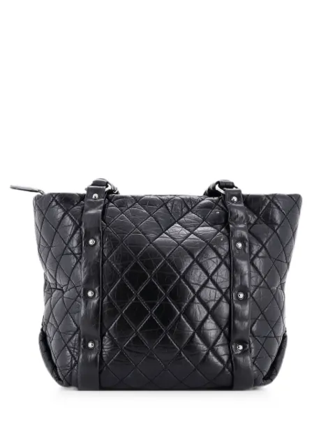 CHANEL Pre-Owned Lady Braid Shopping Tote Quilted Distressed Lambskin Small shoulder bag Black JOH3MME8C7L2EQ9I