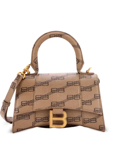 Balenciaga Pre-Owned Hourglass Top Handle Bag BB Coated Canvas XS crossbody bag Brown B77Y1K4TYE4AQBUV