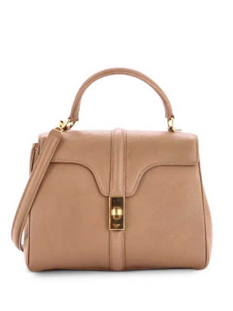 Celine Pre-Owned 16 Top Handle Bag Grained Calfskin Small satchel Brown WR0F97WYSJATTOA5