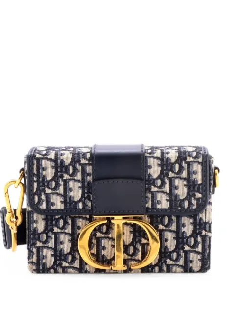Christian Dior Pre-Owned 30 Montaigne Box Bag Oblique Canvas crossbody bag Blue UX9BT2ASMRKDBBEW