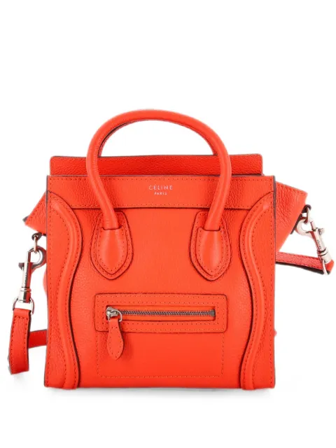 Celine Pre-Owned Luggage Bag Grainy Leather Nano crossbody bag Red TTBSZL7Y75WWOZCI