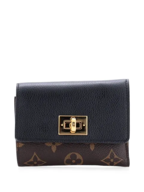 Louis Vuitton Pre-Owned Victorine On My Side Wallet Leather and Monogram Canvas small wallets Black SRX573NA8PG5Q95S