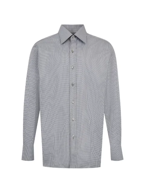 TOM FORD micro-patterned classic-fit shirt Grey HLBC01C0044