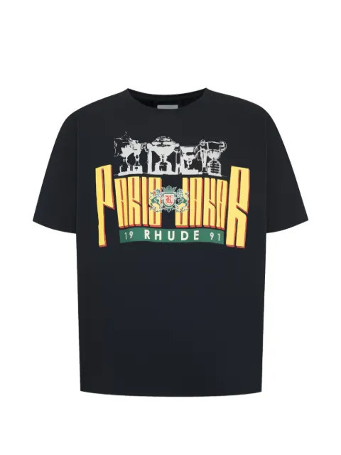 RHUDE Trofeo graphic-print T-shirt Black RHPF26TT10012