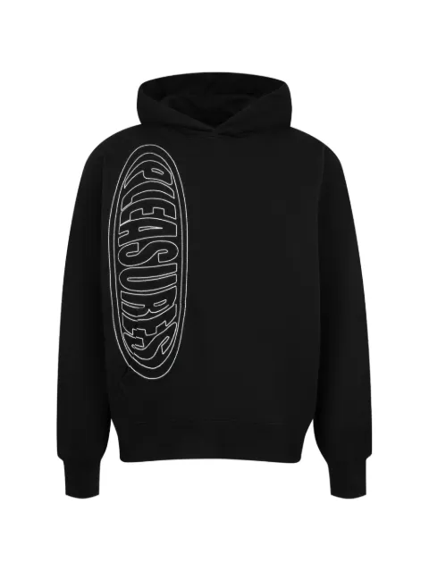 Pleasures Ellipse logo-print hoodie Black P26SU028