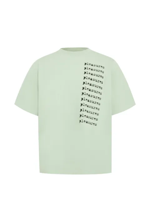 Pleasures logo-print slip-pocket T-shirt Green P26SU022