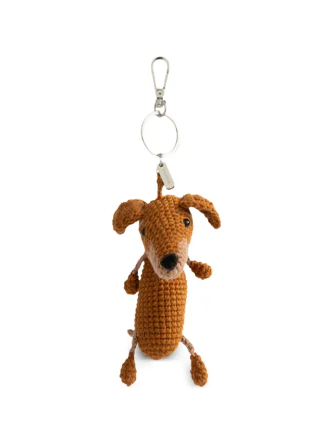 Nahmias Doxie crochet keychain Brown KW42A9200