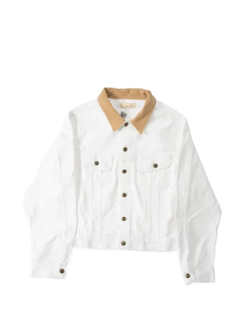 Cherry LA corduroy-collar denim jacket White 264001
