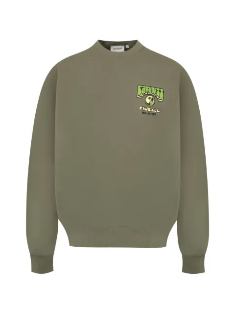 Carhartt WIP Pinball logo-print sweater Green I036912
