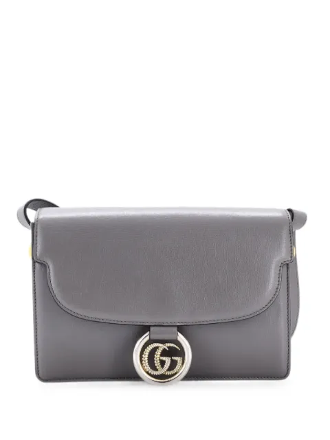 Gucci Pre-Owned GG Ring Shoulder Bag Leather Small crossbody bag Grey QNRVAVEYVHUF3YDQ