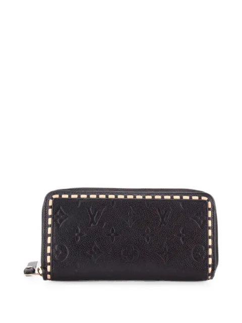 Louis Vuitton Pre-Owned Zippy Wallet Whipstitch Monogram Empreinte Leather small wallets Black 1TP4184U9JEFIEL9