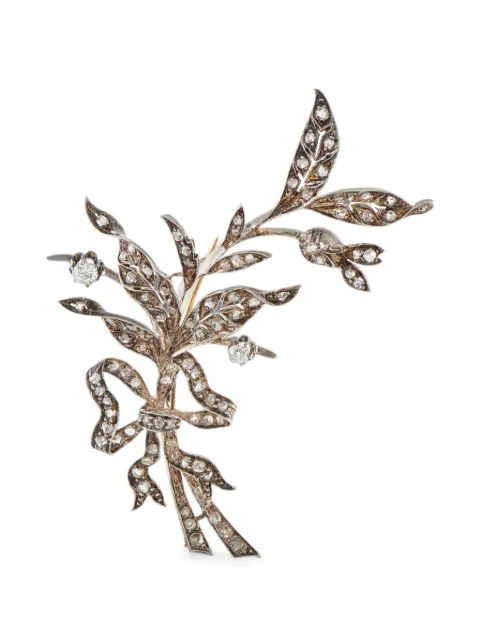 LB Exclusive diamond floral brooch Pink MF14062626