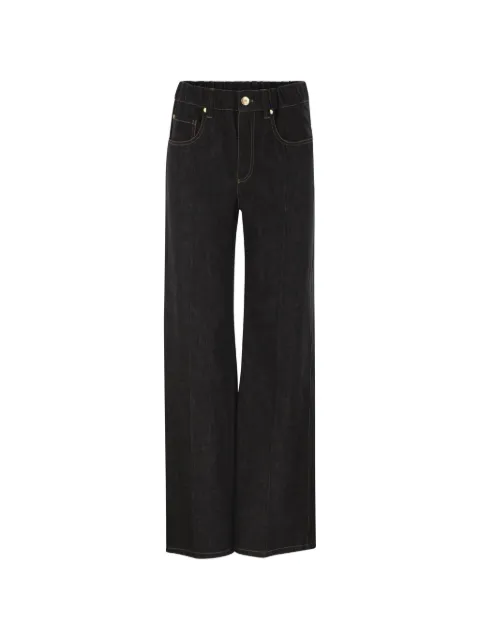 Brunello Cucinelli wide-leg cotton denim jeans Black ML134P4108C002
