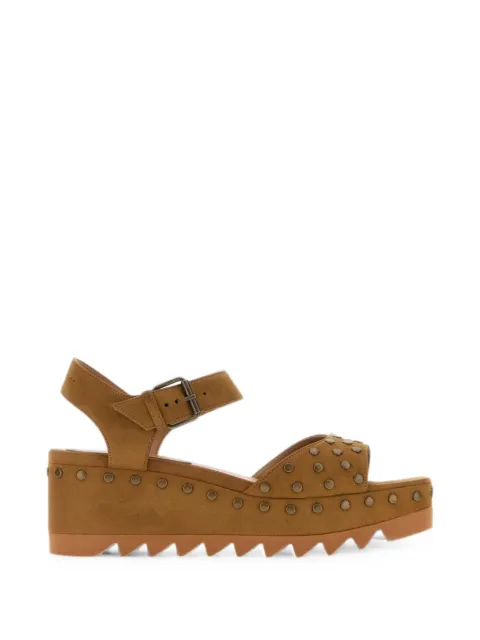 Stella McCartney Elyse stud-embellished sandals Brown 810697E00319