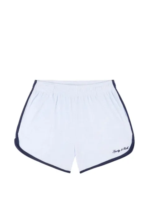 Sporty & Rich logo-embroidered track shorts Blue SH01375326BL143