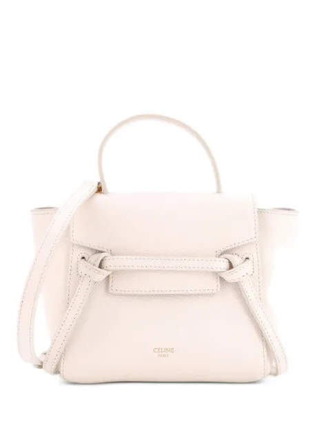 Celine Pre-Owned Belt Bag Textured Leather Pico shoulder bag White DEKTPPGLEZK18I38