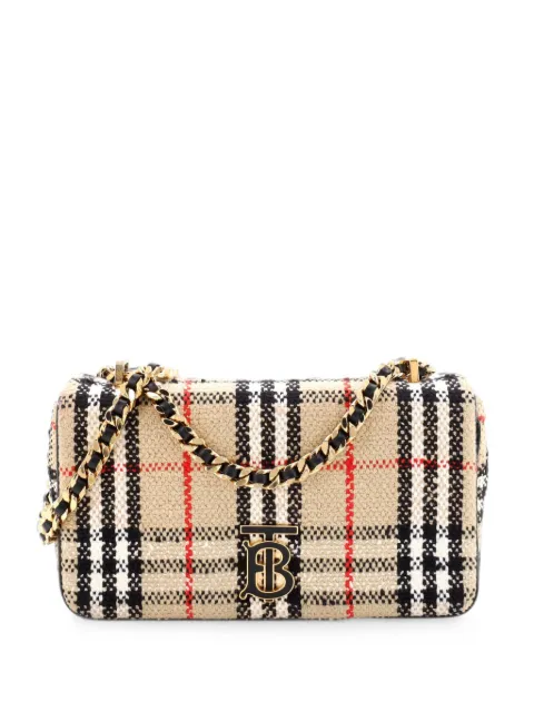 Burberry Pre-Owned Lola Vintage Check Tweed Small shoulder bag Neutrals B7H5N8P7TSBY4636