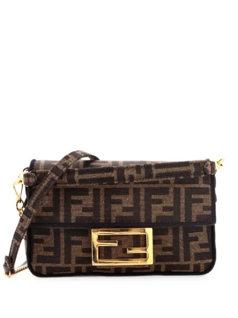 Fendi Pre-Owned Baguette NM Bag Zucca Canvas Mini crossbody bag Brown 93RQRRO2NFE723N6