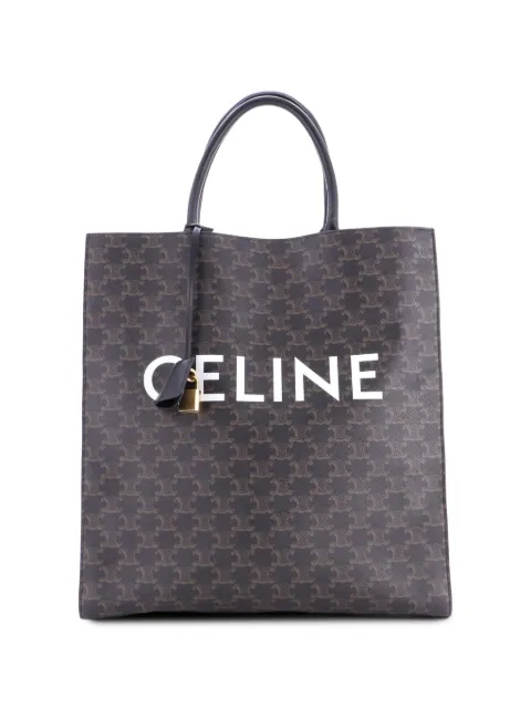 Celine Pre-Owned Vertical Cabas Triomphe Coated Canvas Large tote bag Brown YSTP3HSO63S09AAT