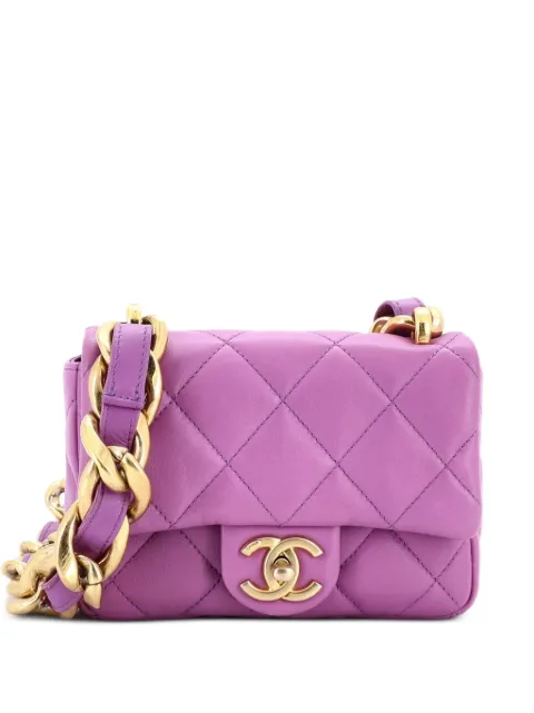 CHANEL Pre-Owned Funky Town Flap Bag Quilted Lambskin Mini shoulder bag Purple YQAH6J28HZPJOI8K