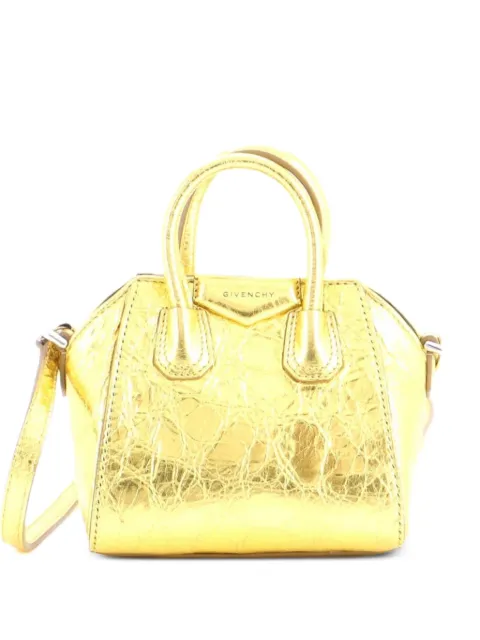 Givenchy Pre-Owned Antigona Bag Leather Micro crossbody bag Gold SWS3OCBZC4981EO2