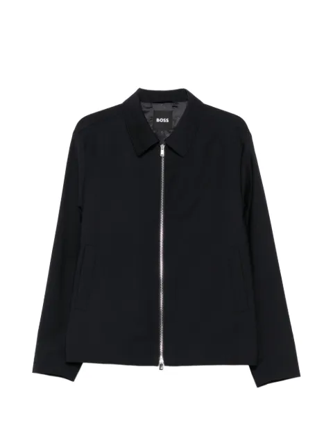 BOSS zip-up collared jacket Black 50567500