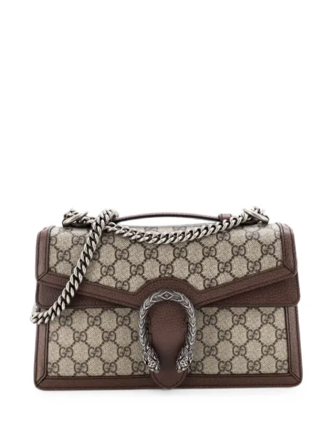 Gucci Pre-Owned Dionysus Top Handle Chain Bag GG Coated Canvas Small satchel Brown 55WNYIC93GY5RYXW
