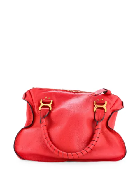 Chloé Pre-Owned Marcie Leather Large shoulder bag Red S04MPJ5WRRAESLDW