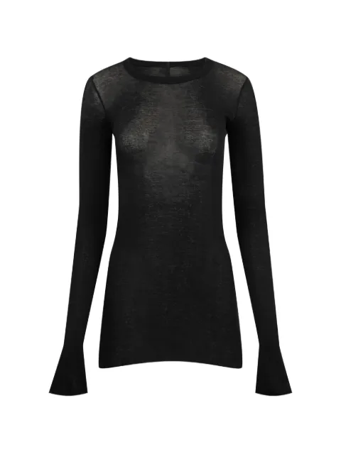 Rick Owens ribbed long-sleeve T-shirt Black RP02F5202MR