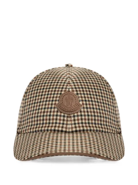 Moncler check wool baseball cap Neutrals L20913B00013N0526