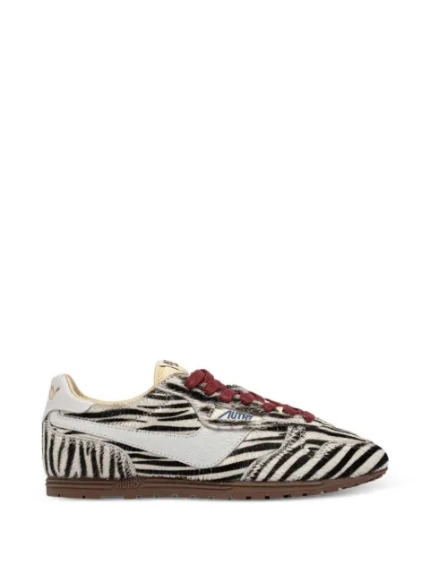 Autry zebra-print calf-hair sneakers White WSLWPZ