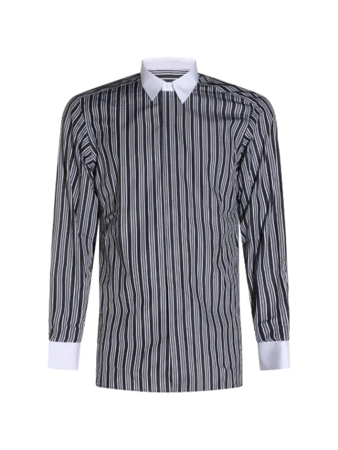 TOM FORD vertical-stripe long-sleeve shirt Black HLBA02C0052NWA