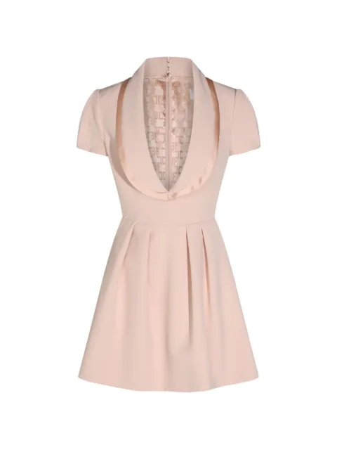 Elisabetta Franchi pleated mini satin-trim dress Pink AB98666E2
