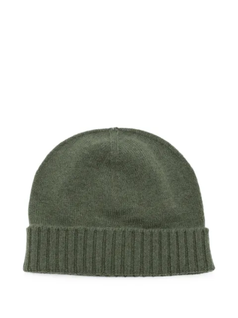 Malo ribbed-trim beanie hat Green XTT005F1B02E3581